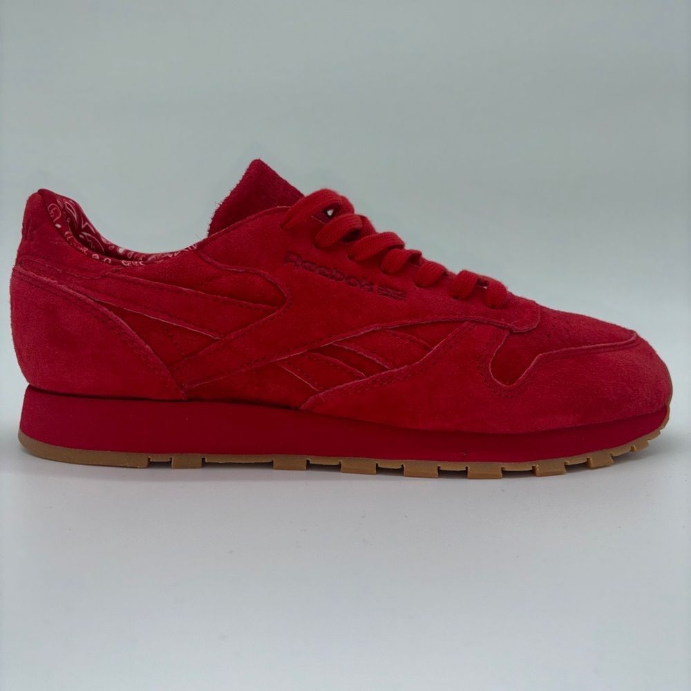 NWOT 26,5 cm Genuine suede red bright sneakers reebok EUR 41, M 8,5, W 9,5 - Picture 10 of 16